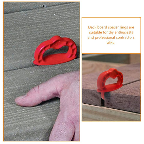 UKCOCO 12pcs Deck Board J ig, Deck Board Spacer 1/4 Deck Spacer Decking Board Spacer Rings Shims Decor Tools Plastic Mezzanine for PVC Composite, ...