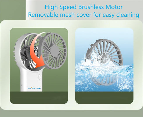 Mini Handheld Eyelash Fan for Women - USB Rechargeable 2000mAh, Portable for Travel & Outdoor, Orange Edition...