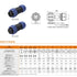 SP21 7 Pin Heavy Duty Wire Cable Electrical Circular Connector Waterproof IP68 in Line Solar Industrial 15A Threaded Coupling Corrosion Resistance...