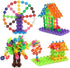 Snowflakes Building Blocks Set,Interlocking Plastic Construction Disc,Educational STEM Building Toys for Kids...
