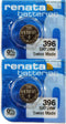 Renata 396 SR726W Batteries - 1.55V Silver Oxide 396 Watch Battery (2 Count)...