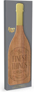 Genuine Fred Champagne Acacia Wood Cheese Board with Knife, Assorted...