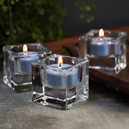 DEYBBY SoyWax Scented Tealight, 12 Pack Natural Fragrance Long Lasting Clear Cup Aromatherapy Candle Set, Smokeless& Long Lasting|for Gfit, Annive...