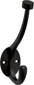 Franklin Brass Pilltop (5-Pack) Coat and Hat Wall Hooks Double Hooks for Hanging Matte Black Wall Mount Hanger Backpack, Purse, Bag, Towel Organiz...