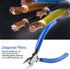 Jeanoko 4inch Electrical Wire Pliers Chrome Vanadium Steel Side Cutting Nippers Wire Cable Cutters Flush Pliers Diagonal Plier for Cutting Wire El...