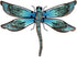 LIFFY Metal Dragonfly Wall Decor - Outdoor Garden Art for Patio, Living Room, Bedroom - Dragonfly Gifts (14inch, Metal & Glass)...