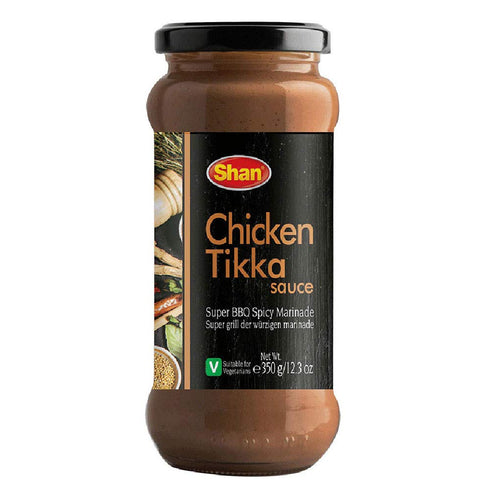 Shan Chicken Tikka Cooking Sauce 12.3oz (350g) - Simmer Sauce for Super Spicy BBQ Marinade - Easy to Cook Delicious Meal at Home - Suitable for Ve...