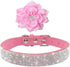 Cute Dog Collar with Bling Rhinestone, Fancy Crystal Diamond Glitter Pretty Jewel Soft Cat Collars for Small Medium Large Breed Dogs Girl Female P...