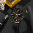 Men Watches Casual Business Chronograph Wristwatch Leather Strap Analog Quartz Watches for Men...