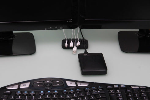 Heaviest Cable Organizer on The Market! Compact and Weighted Desktop Cord Holder and Cable Organizer, Eco-Friendly Silicone, No Bad Smell, Bundled...