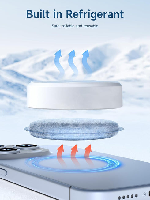 Hagibis Magnetic Cell Phone Cooler for Gaming, Live Streaming, Mobile Phone Cooling Pad Ice Storage Radiator for iPhone MagSafe Tablet iPad Pro An...