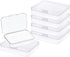 MFDSJ 6 Pcs Mini Plastic Storage Containers Box with Lid, 3.5x2.4 Inches Clear Rectangle Box for Collecting Small Items, Beads, Game Pieces, Busin...