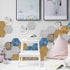 10 Pcs Hexagon Non-Slip Floor Sticker for Home Decor, Peel and Stick Self-Adhesive Wall Sticker for Living Room Kitchen Bathroom, 7.9x9.1inch, LB0...