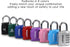 RESET-060 4 Digit Combination Lock Outdoor Padlock for School Gym Sports Locker Fence Toolbox Gate Suitcase Hasp Black...