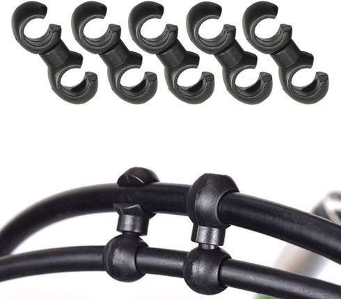 10 Pcs Bike Cable Clasps Bicycle Rotatable S-Hook Clips for Brake Cable MTB Bike Road Bicycle...