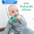 Busy Baby Teething Spoon - 2-in-1 Teether and Training Spoon for Self Feeding, Dishwasher Safe, BPA Free, Food Grade Silicone (Blue)...