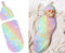 I Love You to The Moon and Back Newborn Swaddle Blankets Hat Sets Soft Stretchy Rainbow Sleep Sack Baby Stuff Receiving Blanket Gifts for Infant B...