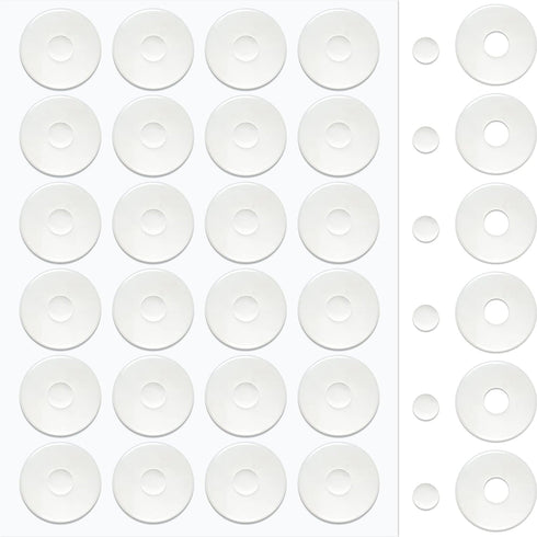 Non-Slip Silicone Grips for Quilt Templates Slip Ruler Grip Stickers Non-Slip Adhesive Rings, 48 Pieces in Total, 24 Large and 24 Small...