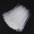 1000 Pcs White Zip Ties Recoverable Reusable Small Clear Self locking Nylon Cable Ties Fasten Thin Wraps Wire Ties for Home Office Workshop(3x100m...