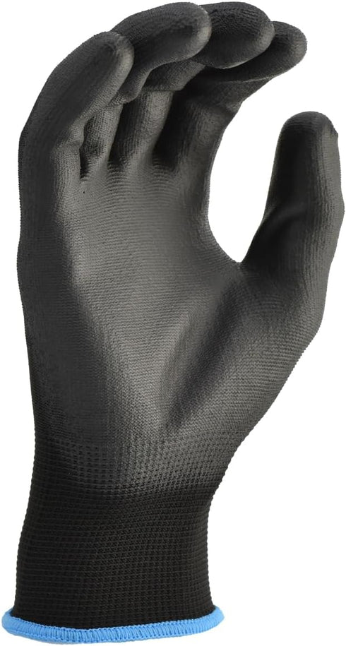 12 PAIRS Men Work Gloves – Lightweight Grip Gloves for Work Available In 4 Sizes – Polyurethane Rubber Coated Gloves - Touchscreen Tactical Gloves...