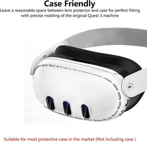 Screen Protector Compatible with Meta Quest 3 2023,9H Tempered Glass Film Camera Lens Protector for Oculus Meta Quest 3 VR Accessories,HD Clear,Bu...