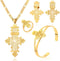Ethiopian Cross Jewelry Sets Gold Color Wedding Party Sets for Ethiopian & Eritrean Women...