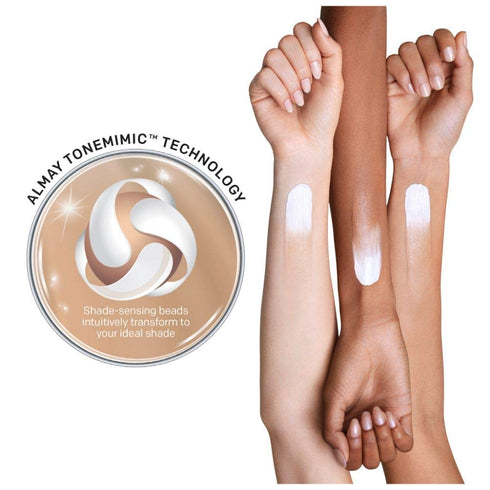 Almay Skintone Matching Foundation, Smart Shade Face Makeup, Hypoallergenic, Oil Free-Fragrance Free, Dermatologist Tested with SPF 15, 300 Straig...