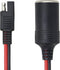 SAE Cigarette Lighter Plug Socket Adapter Power Extension Cable Cord SAE 2 Pin Quick Release Connect Disconnect Plug...