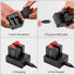 Action Camera Battery Pack, 1350mAh Rechargeable Battery(3-Pack) with USB Dual Charger for Sports Camera, Compatible with AKASO EK7000/CAMPARK/CRO...