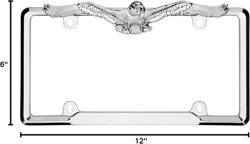 Cruiser Accessories 22330 Eagle License Plate Frame, Chrome,1 Frame...