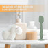 Diaper Cream Applicator Set - Soft Silicone Baby Butt Brush with Suction Base, Baby Butt Spatula, Full Size - Newborn Baby Essentials (2Packs-Natu...