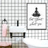 Let That Shit Go Bathroom Quote Art for Painting Wall Picture Office Decor Funny Yoga Room Sign Canvas Prints and Poster Wooden Framed Ready to Ha...