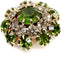 10 pcs Fancy Green Mix Color Rhinestones Sewing Metal Shank Buttons for Coats -22mm -8/9"...