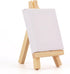 Tosnail 12 Packs Mini Canvas and Easel Set, Art Easel Stand with Canvas Set Tabletop Wooden Display Stand and Canvas Panels for Artist, Students, ...
