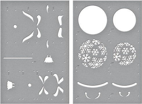 Spellbinders Snowflake Ornaments Stencil, Clear...