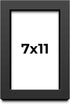 Poster Palooza 7x11 Frame Black Solid Wood Picture Frame | 0.75 Inch Moulding Width | Includes UV Acrylic Plexiglass, Foam Board Backing & Hanging...