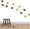 24 Dinosaur Footprint Wall Stickers – Cute Vinyl Decals for Kids Nursery, Boys Bedroom or Baby Room, Removable Dinosaur Art for Playroom or Wall D...