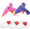 Mini Hot Glue Gun 2-Pack Blue Pink 35pcs Hot Glue Sticks for Quick Fix Artist DIY Art Home 20w...
