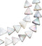 BENECREAT 27pcs 40cm Natural Black Lip Shell Bead Strands Triangle Shell Loose Beads Strands for Necklace Bracelet Jewelry Making, Mother's Day Gi...