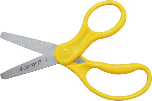 Westcott 13140 Right- and Left-Handed Scissors, Kids' Scissors, Ages 4-8, 5-Inch Blunt Tip, Assorted, 12 Pack...