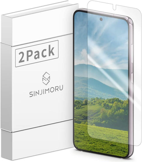 Sinjimoru Samsung Galaxy S23 Series 2 in 1 Cell Phone Screen Protector, TPU Screen Film with Tempered Glass function for Galaxy S23 Ultra Plus. Fu...