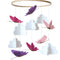 Baby Crib Mobile - Butterflies in The Clouds Nursery Crib Decoration for Girls & Boys - Pink & Purple...