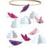 Baby Crib Mobile - Butterflies in The Clouds Nursery Crib Decoration for Girls & Boys - Pink & Purple...