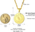 PROSTEEL Men Necklaces Hip Hop Chain Bible Verse Lords Prayer Praying Hands Africa Gold Medallion Coin Necklace Pendant...