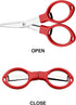 Tatuo 6 Pieces Stainless Steel Scissors Anti-Rust Folding Scissors Glasses-shaped Mini Shear for Home and Travel Use (5 Colors)...