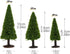 S0701 15pcs Dark Green Pine Model Cedar Trees and 8pcs Model Cows for Model Railroad Scenery Landscape Layout HO OO Scale New...