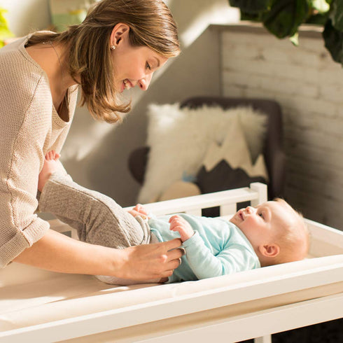 Naturepedic Organic Contoured Changing Pad Cover - Easy to Clean, Lightweight & Portable - Comfort 2-Sided and 4-Sided Baby Diaper Changing Pad Co...
