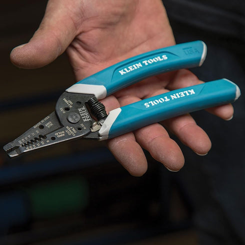 Klein Tools K11095 Klein-Kurve Wire Stripper and Cutter, for 8-18 AWG Solid and 10-20 AWG Stranded Wire...