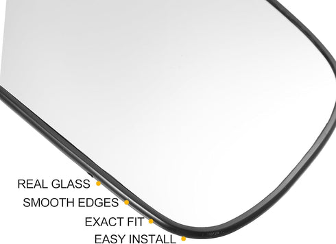 X AUTOHAUX Car Rearview Right Passenger Side Heated Mirror Glass Replacement W/Backing Plate for Honda CR-V 1997 1998 1999 2000 2001 2002 2003 200...