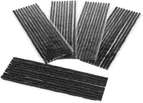 KIMISS 50pcs Tire Repair Rubber Strips, Black Tubeless Tyre Tire Puncture Repair Seal Rubber Strips Car Motorcycle 200 * 3.5mm spray on tyre punct...